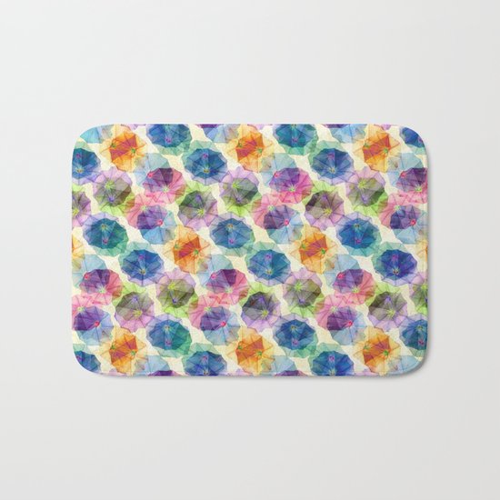 Funnel Flower Pattern Bath Mat