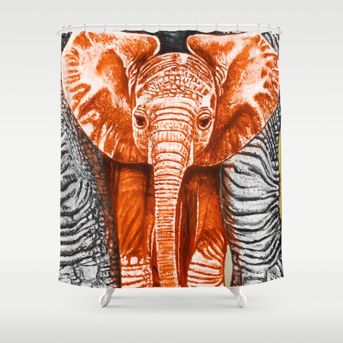 Shower curtains elephant outlet