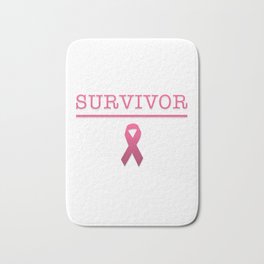 Survivor - Pink ribbon design Bath Mat