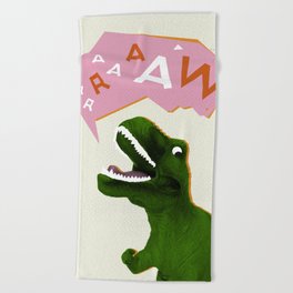 Dinosaur Raw! Beach Towel