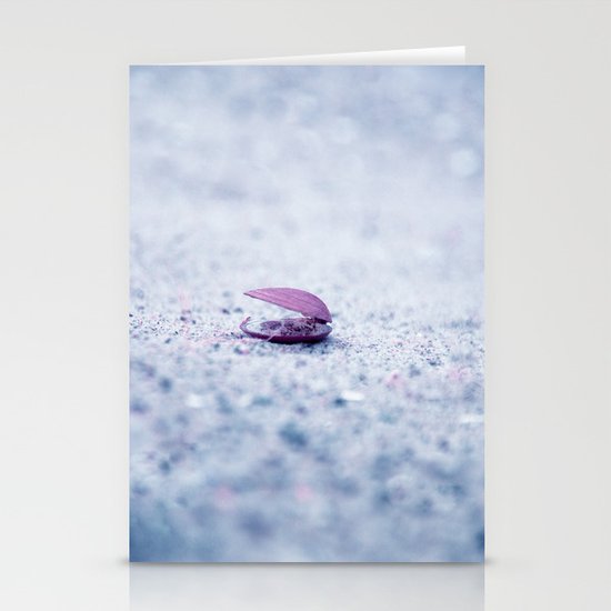 purple shell Stationery Cards