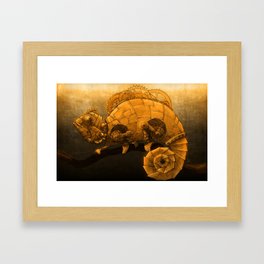 Steampunk Chameleon Framed Art Print