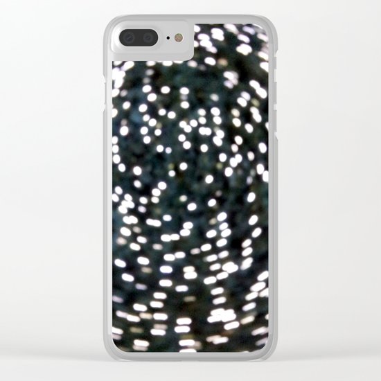 Xmas tree bokeh Clear iPhone Case