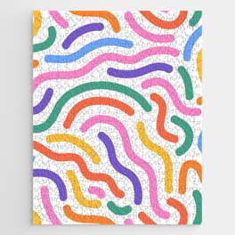 Colorful line abstract doodle pattern background Jigsaw Puzzle