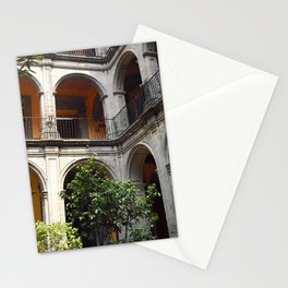 Mexico Photography - Beautiful Garden Surrounded By Mexican Architecture Stationery Card