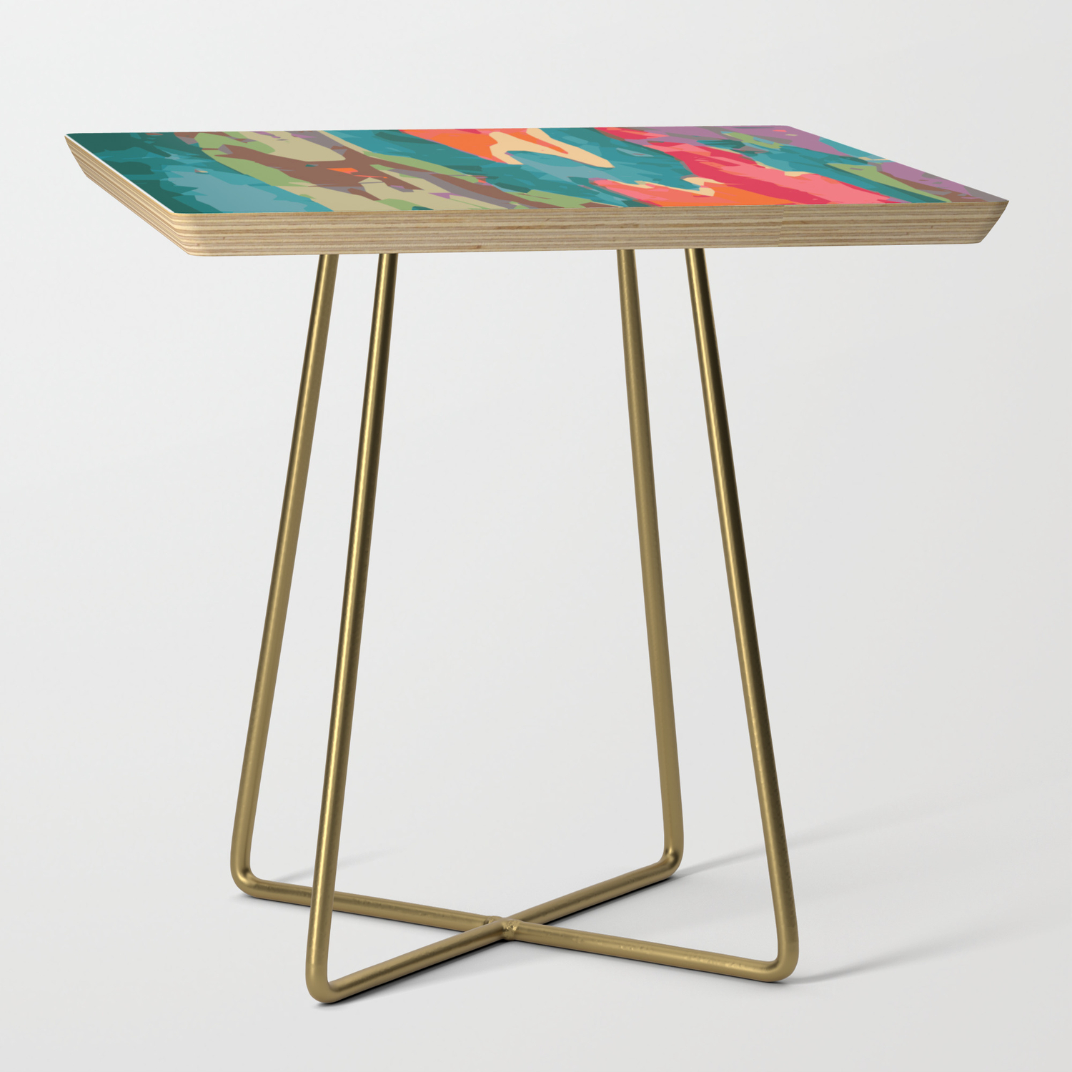 Rainbow Eucalyptus Side Table By Mikebam Society6