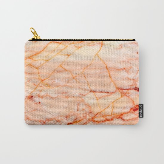 Peach Marble Carry-All Pouch