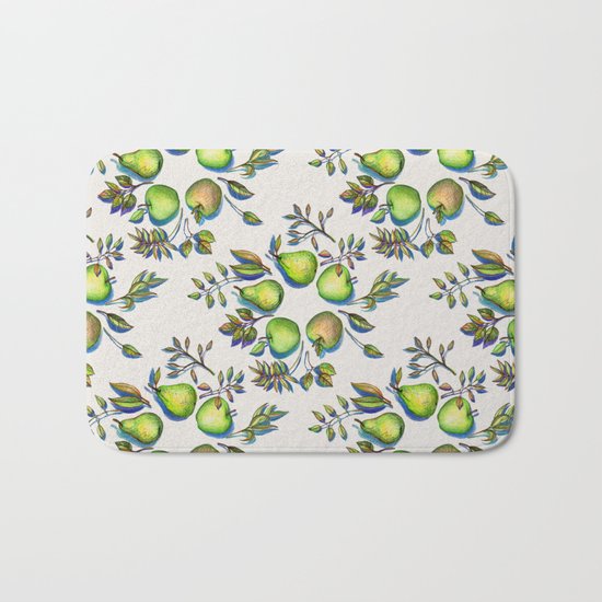 Summer's End - apples and pears Bath Mat