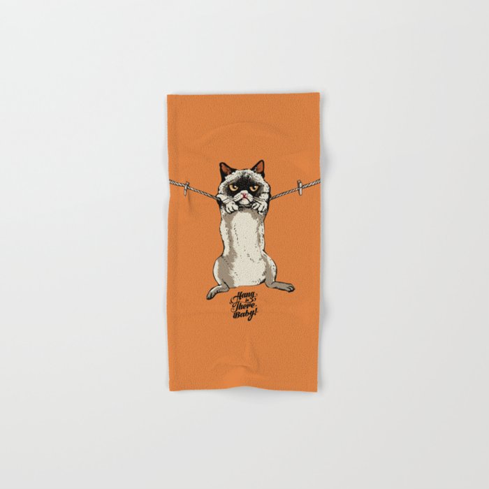 Hang in There Baby Cat Framed Mini Art Print by Huebucket