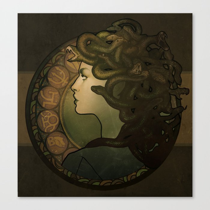 Medusa Nouveau Canvas Print