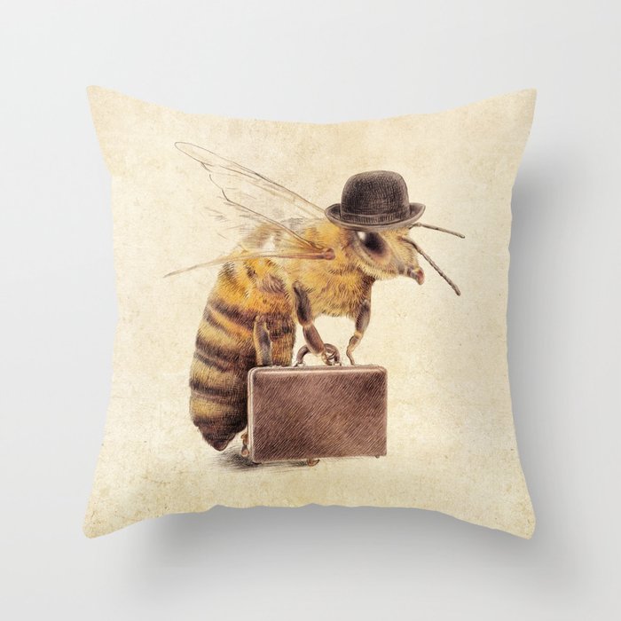 Worker Bee Throw Pillow