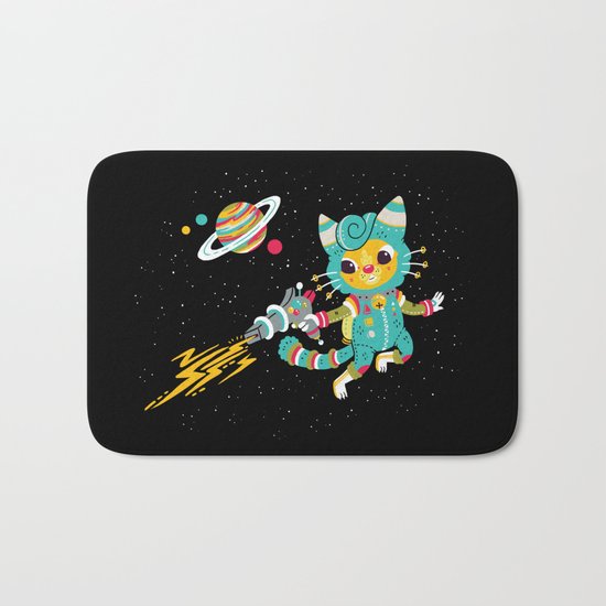Kitty Cat Space Captain Bath Mat