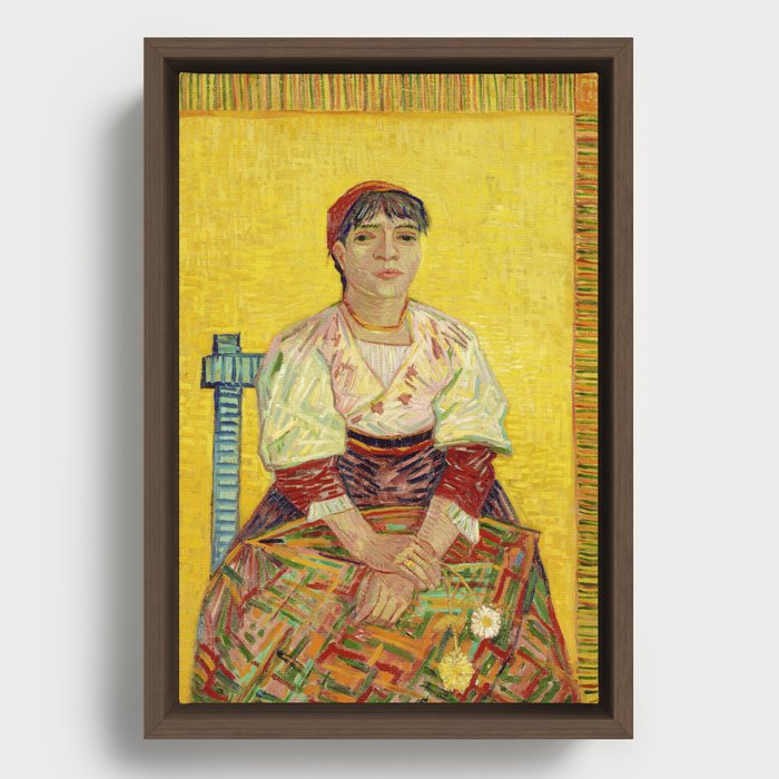 Vincent van Gogh "The Italian Woman" Framed Canvas