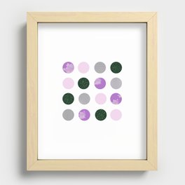 Modern dots, cloud polka, Very Peri Recessed Framed Print