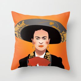Frida charra Throw Pillow