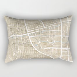 Boulder Colorado Watercolor Map Rectangular Pillow