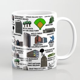 St Paul Map  Coffee Mug