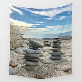 "Beach Rocks" photography by Willowcatdesigns Wall Tapestry