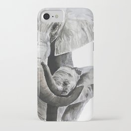 Elephant mom iPhone Case