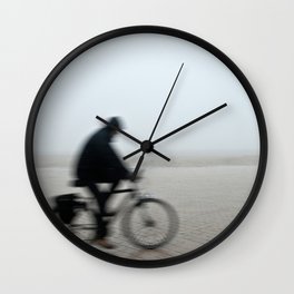 Bike in Mist Wall Clock