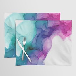 Cotton Candy Waterfall Abstract 41922 Modern Painting by Herzart Placemat