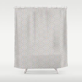 Zellige Glow: Geometric Brilliance in Andalusian-Moroccan Style Shower Curtain