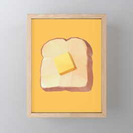 Toast with Butter polygon art Framed Mini Art Print