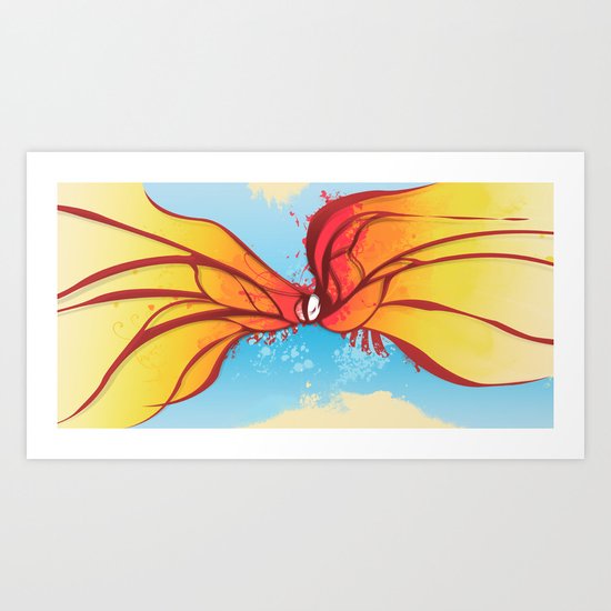 Digital Butterfly Art Print