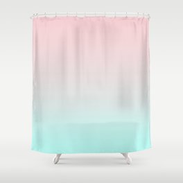 Pastel Ombre Millennial Pink Mint Gradient Shower Curtain