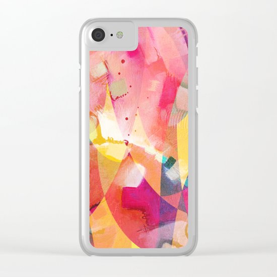 Sunrise Mess Clear iPhone Case