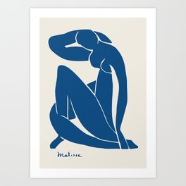 Henri Matisse - Blue Nude II, 1952 (Color of the Year 2020) Art Print