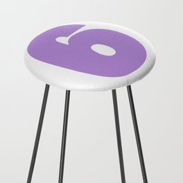 6 (Lavender & White Number) Counter Stool