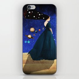 A woman with planets iPhone Skin