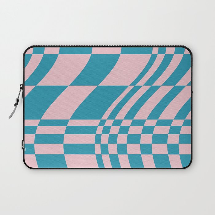 Abstraction_OCEAN_BLUE_WAVE_ILLUSION_PATTERN_LOVE_POP_ART_0617A Laptop Sleeve