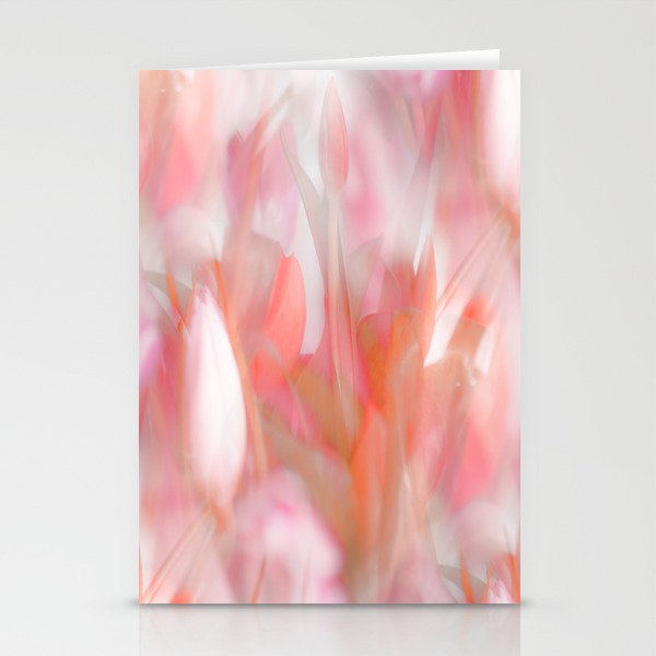 Pink Tulips Abstract Nature Spring Atmosphere #decor #society6 #buyart Stationery Cards