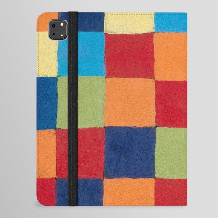 Bauhaus Paul Klee color chart painting Mid century Modern Geometric Cubism Abstract iPad Folio Case