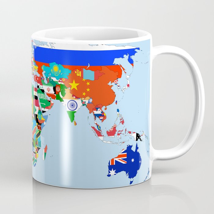 Globe with Flags Coffee Mug