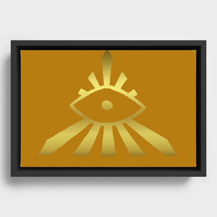 Brilliant Eye in Gold Framed Canvas