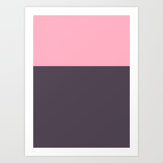 Colorblock Plum Art Print