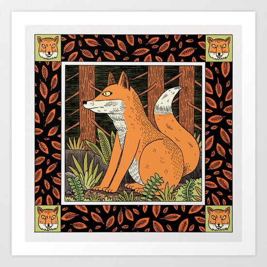 Foxes Art Print