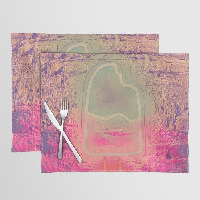 Pink Popsicle pink, dreams, pastel, love, cute,  Placemat