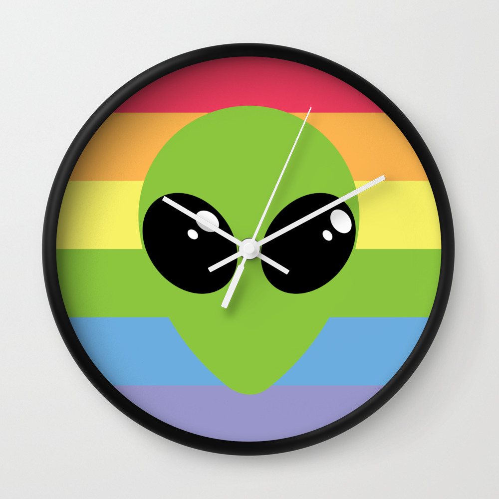Gay Alien Flag Wall Clock By Studioestebanmartinez Society6