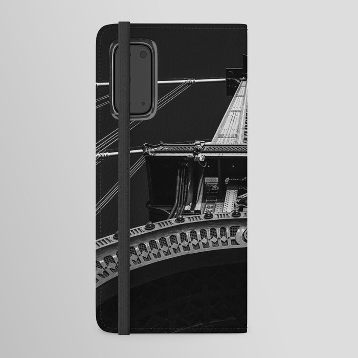 Manhattan Bridge in New York City black and white Android Wallet Case