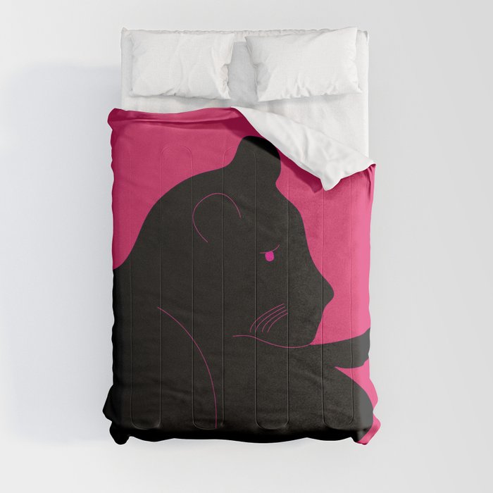 Pretty in Pink Lion Comforter