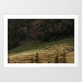 Sunset in the italy mountains | Fine art photo print By Anneloes van Acht Art Print