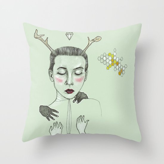 kış (winter) Throw Pillow