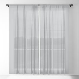 Best Seller Pale Gray Solid Color Parable to Jolie Paints French Grey - Shade - Hue - Colour Sheer Curtain