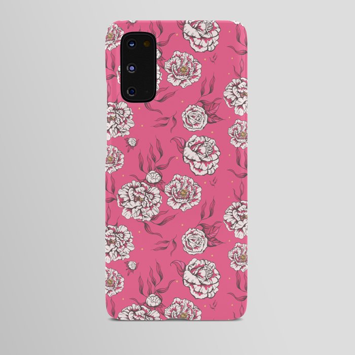 Pink Vintage Flower Power Floral Pattern 60s 70s Android Case