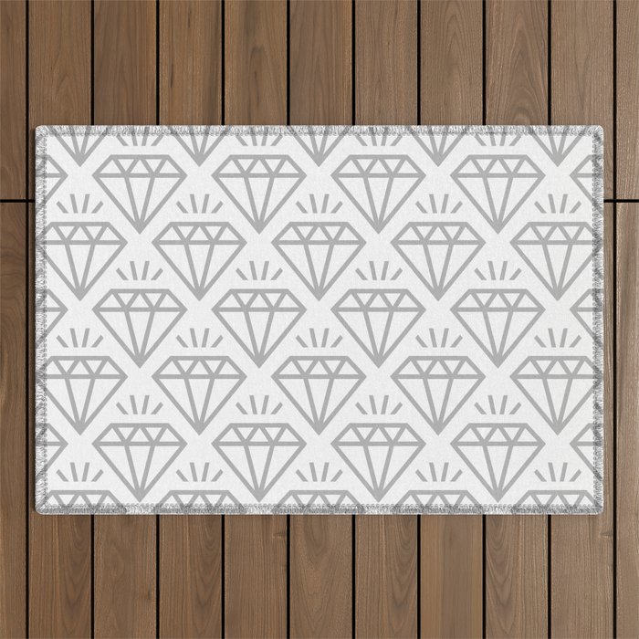 Diamond Jewel Pattern 227 Gray Outdoor Rug