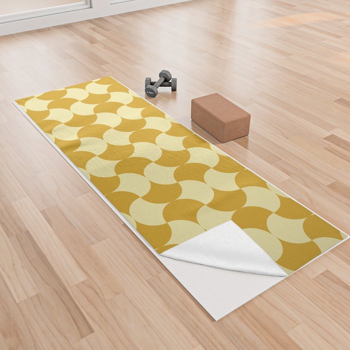 Deco 2 pattern yellow Yoga Towel